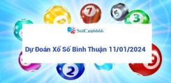 Dự đoán Xổ số Bình Thuận 11/01/2024 - Soi cầu XSBTH Thứ 5 chính xác